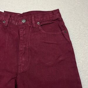 Javolis Jeans Womens 16 Burgundy BZ919 High Waisted Straight Leg Cotton NWT 4305